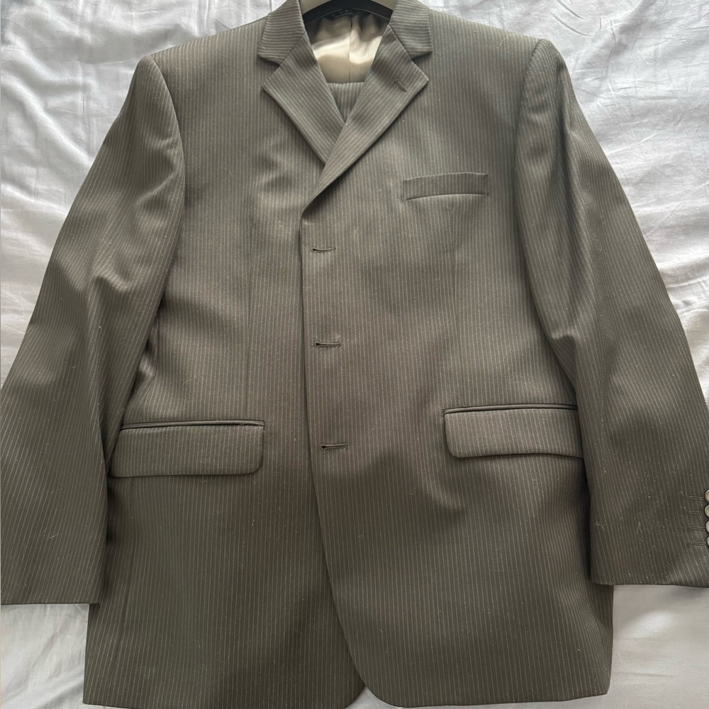 Men’s Black pen striped suit